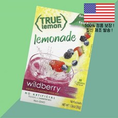 트루 시트러스 레몬 레모네이드 와일드베리 10포 각 0.11온스 3g True Citrus Lemon Lemonade Wildberry 10 Packets 0.11oz Each, 트루 시트러스 레몬 레모네이드 와일드베리 10포 각 0