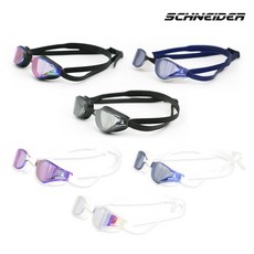 슈나이더 커브드 터치 안티포그 연한 미러 선수용 수경 SNP-XC06, 퍼플화이트, 1개
