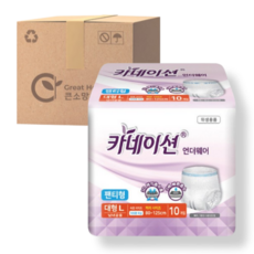 카네이션 언더웨어 팬티형 L(대형) 80매 (10매x8팩) 박스 리뉴얼상품 발송, 대형, 10개입, 8개