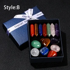 14 천연석 일곱 차크라 ki 스톤 크리스탈 미네랄 장식 보석 홈 공예