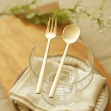 놋향 방짜유기 달 티스푼 티포크, 달 티스푼 1p+달 티포크 1p, 1세트
