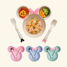 토비츠 귀여운 유아식기 스푼 포크 세트, 1개, 베이지