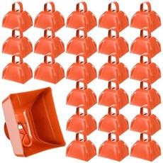 24 Pcs Metal Cowbell with Handle Cow Bells Noise Makers for Sporting Events Small Loud Noisemaker, 24 Pcs Metal Cowbell with Hand
