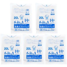 20L 히즈미 폴리텍 탈취 가방 쓰레기 봉투 탈취 더스트 팩 일본제 흰색