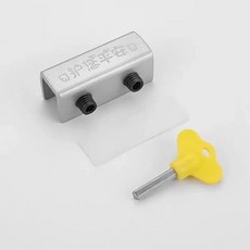 桃園出貨 鋁合金窗戶鎖釦 門窗鎖 兒童防護安全鎖 紗窗門窗鎖 推拉門鎖 防盜限位器, 【典雅銀】雙孔長款（送鑰匙）, 1個