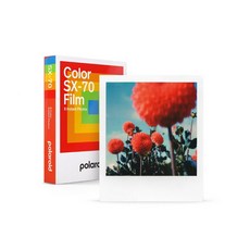 Polaroid 寶麗來 SX-70 彩色/黑白色白框相紙 (8張入/盒) - 經典即時成像，捕捉珍貴時刻, 1個, 彩色白框相紙 D7F1