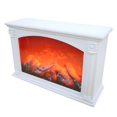 21C Trend 琥珀色壁爐夜燈, 白色