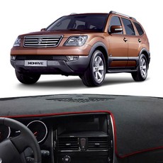 오토필드 대쉬보드커버 모하비 1세대 대시보드커버 프리미엄 논슬립, 센터스피커유, 레드라인