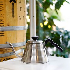 Hario VKB系列 不鏽鋼咖啡手沖壺 雲朵壺 細口壺 適用V60 日本製『93咖啡』, 1個, VKB-100HSV（1.0L銀色）