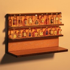 今日營業中創意日本酒吧冰箱貼磁貼仿真微縮酒瓶可愛貓人磁吸燈牌，趣味冰箱裝飾，廚房創意小物, 酒架+酒瓶