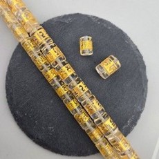 비즈톡 [J1-64-02]원석 옴자원기둥 육자진언 옴자 옴마니반메훔 백수정골드 1개