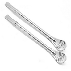 SGS 숏 스텐 스트로우 머들러 160mm, ALL SILVER, 2개