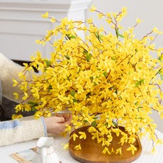 개나리 조화 코디 부쉬 53cm 인테리어 봄 꽃, 개나리부쉬 53cm