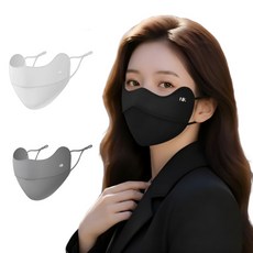 NICKKIM 닉킴 자외선차단 마스크 1+1, 1+1마스크 (그레이+차콜), 1세트