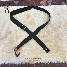 aNueNue aNN-STP 烏克麗麗背帶 彩虹掛勾式項鍊式帆布背帶, 黑色, 1個