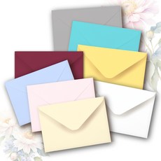 카드 봉투 청첩장 초대장 엽서 컬러 1매, 카드봉투 크림 1장