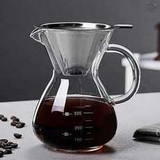 SCS 드립서버 커피 400ml 핸드드립 유리 포트 홈카페 서버 커피드립서버