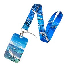 BKBKAAK ID 카드 배지 홀더가 있는 자폐증 랜야드 실키 넥 랜야드가 있는 블랙 플라스틱 이름표 홀더 어린이 여성 교사를 위한 Cool Be Kind 무지개 키체인, 상어