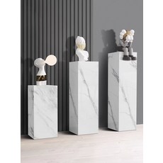 받침대 사각 베이스 촬영 전시 화분 대리석 장식품 기둥, 1개, 판도라 30x30x80