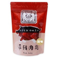 (魚咬豬) 蒜味厚切豬肉乾 軟嫩Q彈 獨立包裝, 1個, 蒜味100g, 100g