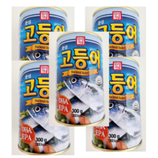 한성 고등어 통조림 실온 캔 찌개 국 무조림, 300g, 5개