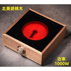 電陶爐 北美胡桃木煮茶爐 台灣110V電壓 溫杯墊陶瓷爐, 1個, 電陶爐-1000W旋鈕款