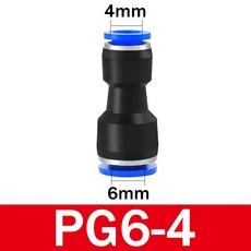 20/100pcs 공압 피팅 플라스틱 커넥터 PU 4mm 물 호스 튜브 푸시 스트레이트 빠른 연결, 02 20 PCS, 12 PG 6-4