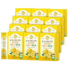 프리미엄 레몬즙 원액 NFC 착즙 레몬수 스틱, 280g, 12개 280g, 12개