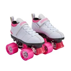 Chicago Skates 시카고 불렛 남성용 스피드 롤러 스케이트 - 블랙 172784, White Pink