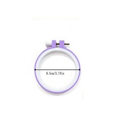 자수 고리 원형 크로스 랙 플라스틱 프레임 링 바느질 공예 도구, 1. Light Purple 9.5cm