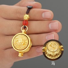 十二生肖聚寶盆鑰匙圈 招財開運文創禮品, 1個, 大號可旋轉聚寶盆【馬】＋貔貅繩