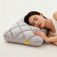 LEMIia 하이 바운스 부드럽고 편안한 파인애플 모양의 베개로 깊은 잠에 적합, 회색