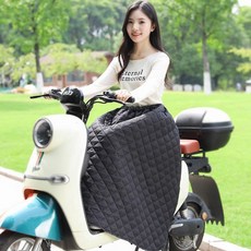 무릎담요 오토바이 워머 방한보호대 바람막이 보온, 1개, 블랙 집업 원단