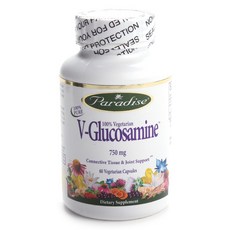 Paradise Herbs V-氨基葡萄糖素食膠囊 750mg, 1個, 60 件