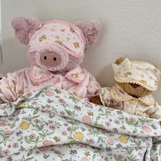 巴塞羅熊巴納布斯豬秋冬可愛睡衣娃衣著替 (不含娃娃 d316), 1個, 粉色套裝+眼罩,Medium28厘米熊穿