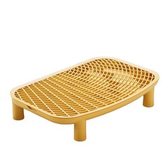 貓砂盆瀝網墊 可拆卸 適用於90%貓砂盆, 黃色, 1個