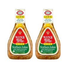 켄스 라이트 노던 이탈리안 드레싱 16온스 2개 팩 - Ken's Steak House Lite Northern Italian Basil Romano Light 16 FL, 1개, 473ml