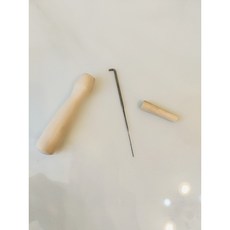 羊毛氈戳戳樂工具木柄單針戳針筆，舒適握感，DIY手工藝必備, 1個, 木柄/單戳針