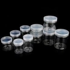 슬라임 비즈 구슬 투명 원형 플라스틱 보관함 케이스, 4.8cm - 100ml