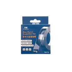 PENROTE 筆樂 奈米水晶雙面膠帶 可重複使用 無殘膠 高黏性, 透明, 1個