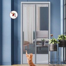 [반전] 않는 현관 자석 모기장 벨크로 현관문 방충망 방충문 출입이 편리한 방충망 방충문, 1개