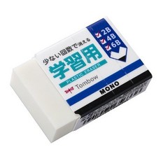 Tombow 蜻蜓牌 EK-SY 學習用橡皮擦 輕巧易攜帶 有效清潔不留痕跡, 1個, 白色