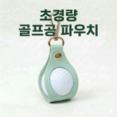 초경량 골프공 파우치 PU가죽 골프볼 케이스 벨트 클립 라운딩 볼주머니, 그린, 1개