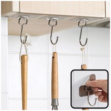 간편한 붙이는 메탈 후크 (1p) 최대하중 약 5kg, 1개