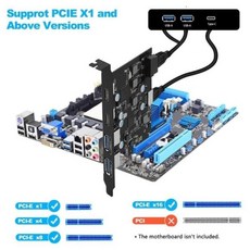 652F 6 포트 USB PCIE 카드 어댑터 2X C 데스크탑 호스트 용 전면 패널 마운트, 01 중국