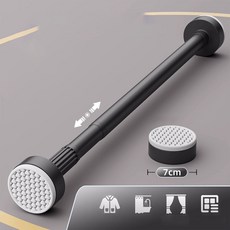 몽네스트 스테인레스 27mm 압축봉 커튼봉 행거, 블랙