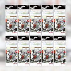 백경 어피낚시 카드채비 10개묶음 10P BK-346 고등어 메가리 국내 생산 도래 바늘 7본, 1세트, 1개입