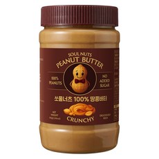 쏘울너츠 100% 땅콩버터 크런치, 1개, 500g