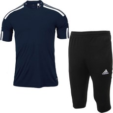 아디다스 기능성 반팔티 7부 반바지 티셔츠 운동복 세트 남여공용 트레이닝복 + ALS 마스크