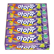 크라운 마이쮸 포도, 44g, 15개